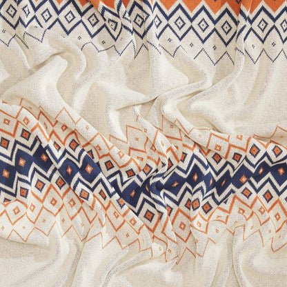 Vintage Icelandic - Cotton Sustainable Knit Throw Blanket