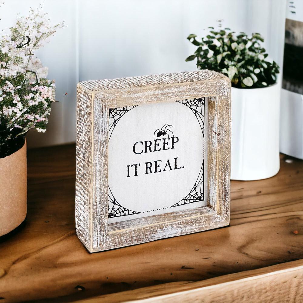 Creep + Autumn | Double-Sided Wood Sign