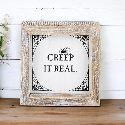 Creep + Autumn | Double-Sided Wood Sign
