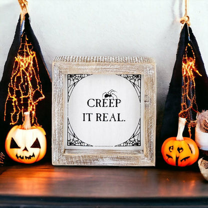 Creep + Autumn | Double-Sided Wood Sign