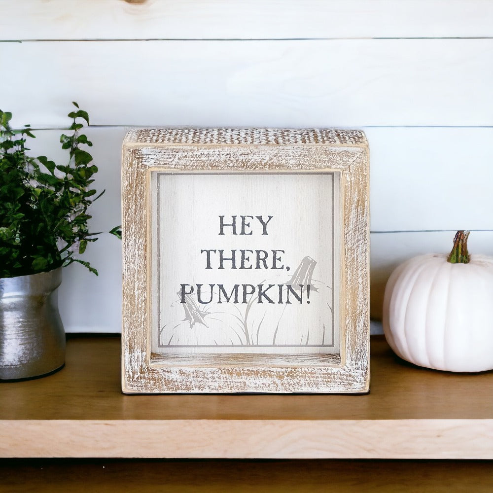 Pumpkin + Spooky | Double-Sided Wooden Sign
