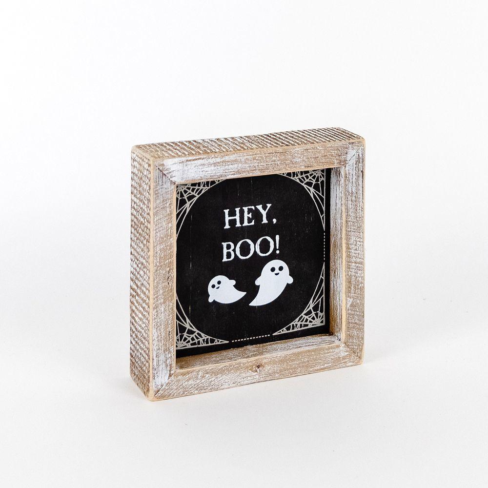 Hey Boo + Cuddle | Double-Sided Wood Sign