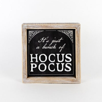 Hocus Pocus + Pumpkin Spice Double Sided Wood Sign