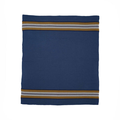 Camp Stripe - Cotton Sustainable Knit Throw Blanket Fall Rustic Gift