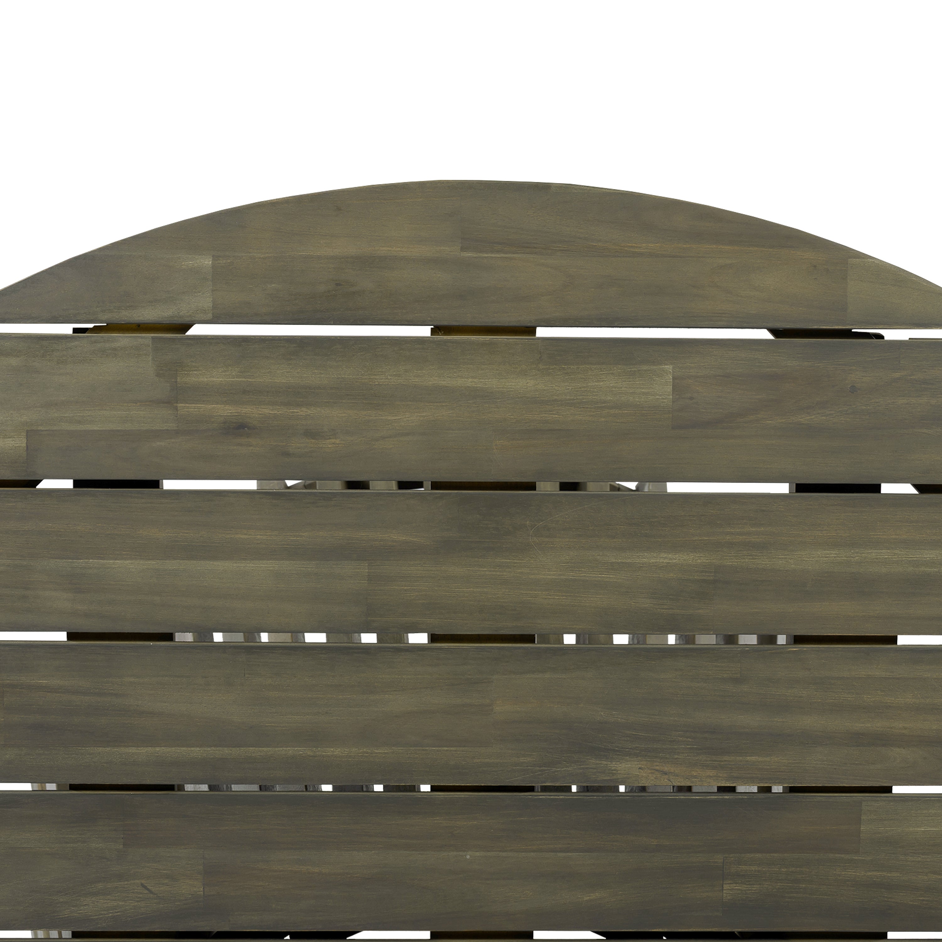 Round Outdoor Grey Acacia Wood Patio Dining Table - 47.25 inch