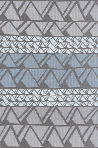 Zig Zag Grey Outdoor Mat