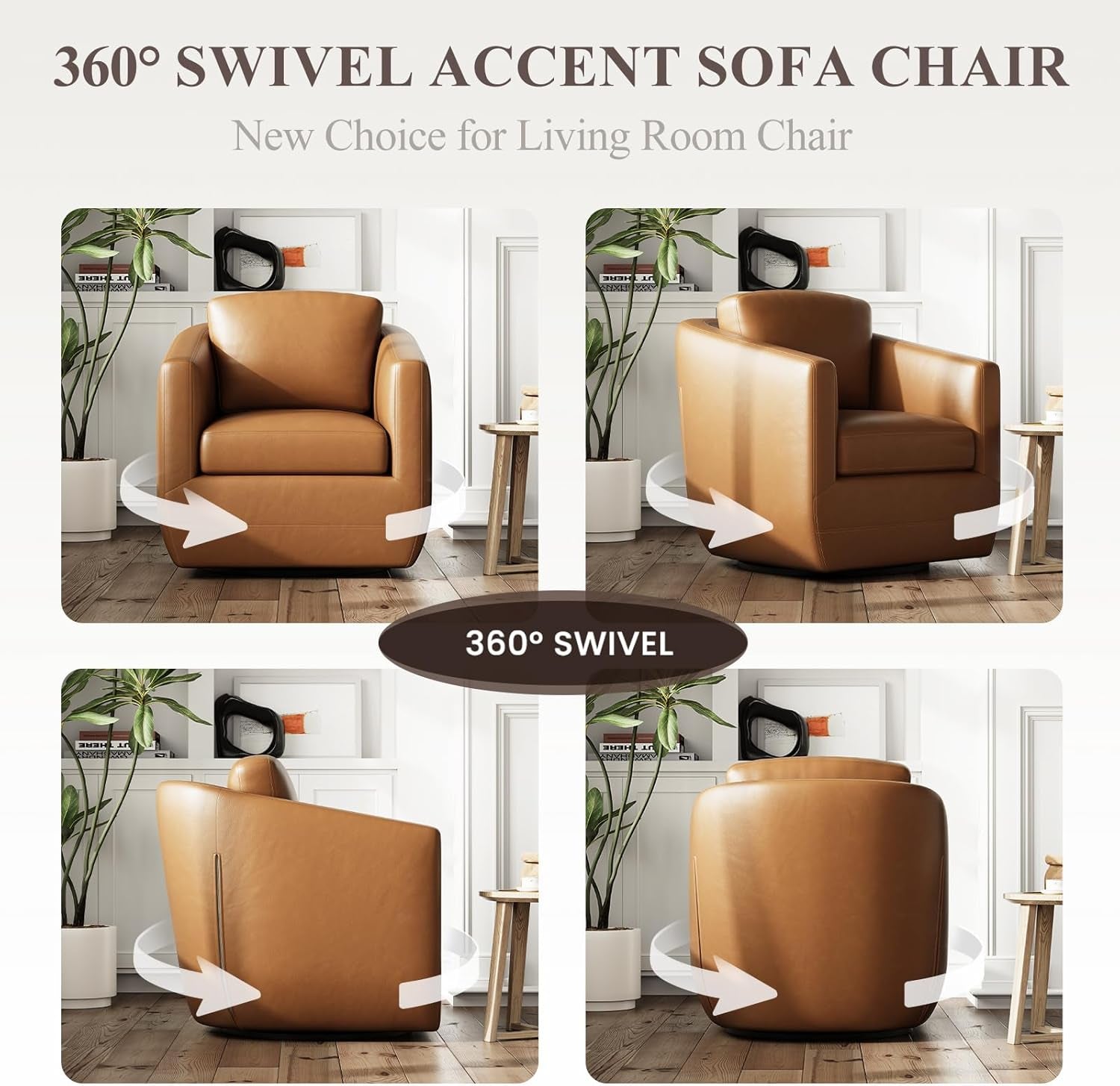 360 Degree Swivel Premium Upholstered Chairs - 2 pc Set