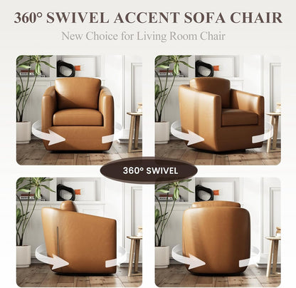 360 Degree Swivel Premium Upholstered Chairs - 2 pc Set