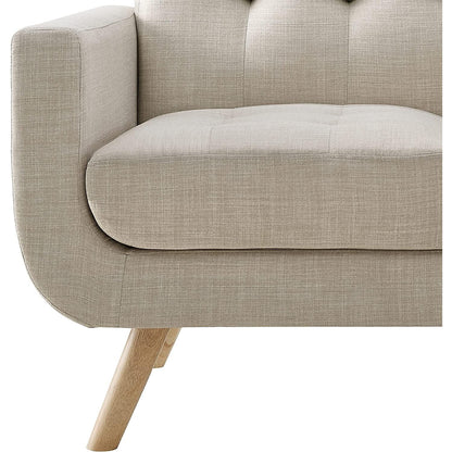 Beige Accent Armchair For Living Room Modern Design