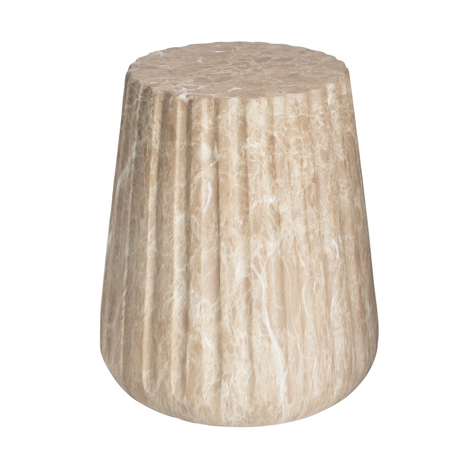 Indoor/Outdoor Cleme Carved Side Table - Gold