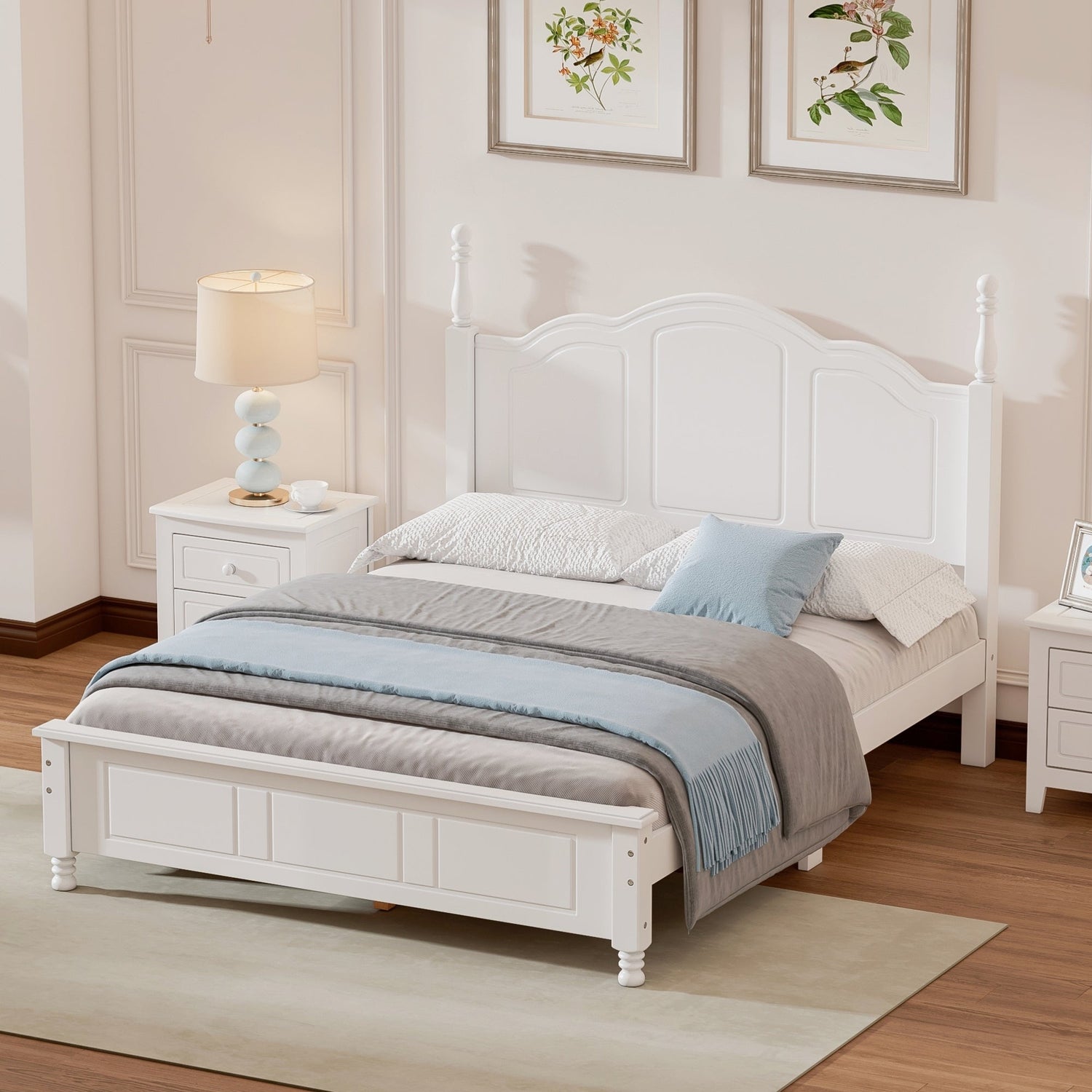 Full Size Farmhouse Bed Frame in White
