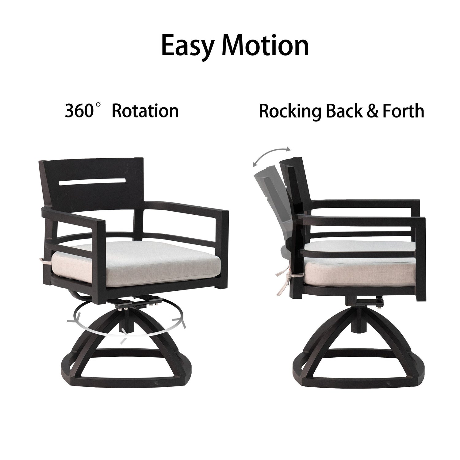 5-Piece Outdoor Aluminum Dining Set - Ember Black