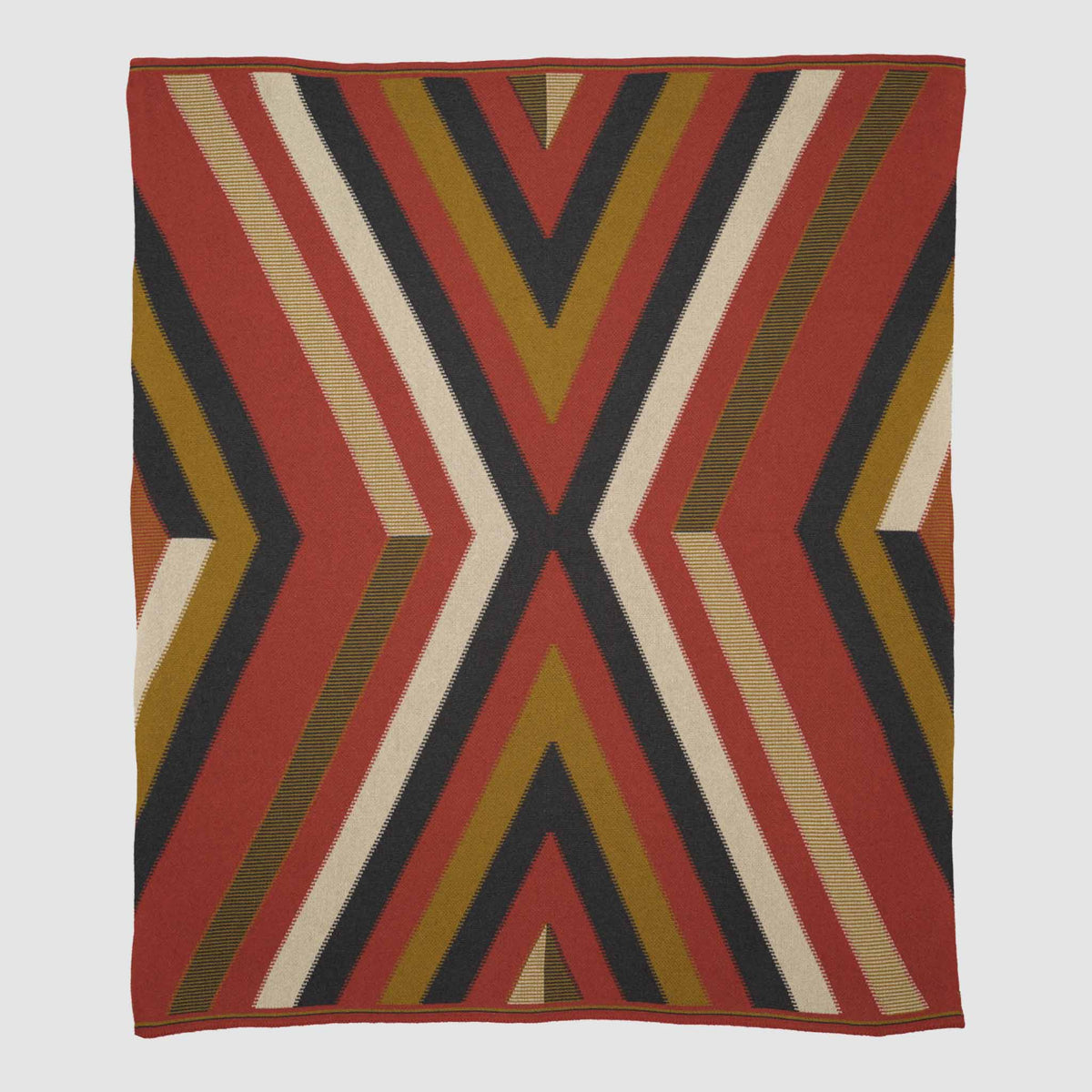 Crosswinds - Cotton Sustainable Knit Geometric Throw Blanket