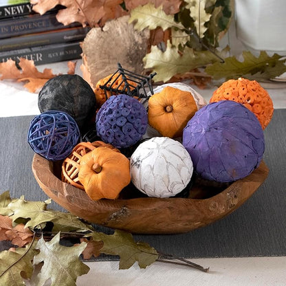 Decorative Halloween Vase Filler - Black/Purple/Orange