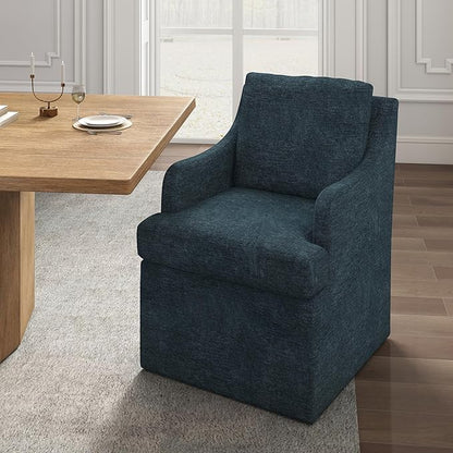 Navy Upholstered Dining Chairs - Set of 4