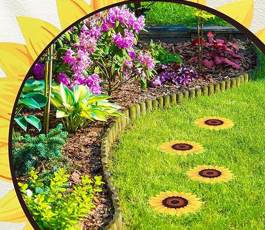 Set of 3 Sunflower Iron Pavers - 12-Inch