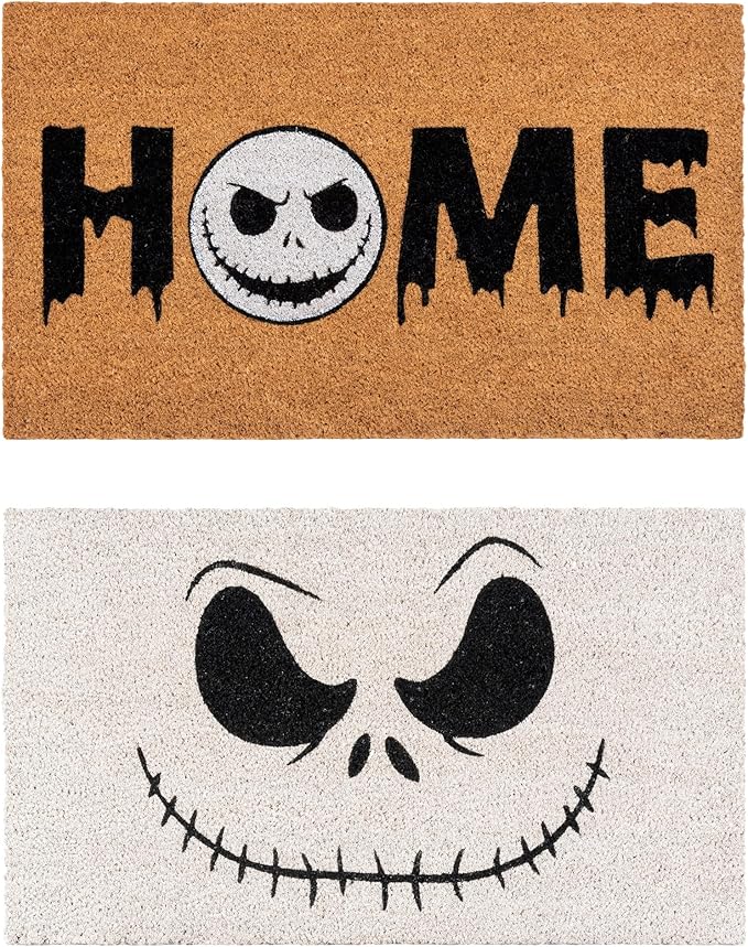 2-pc Nightmare Before Christmas Doormats - Home/Jack Skellington