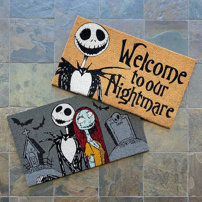 Set of 2 Nightmare Before Christmas Coir Doormats -  Welcome/Jack/Sally