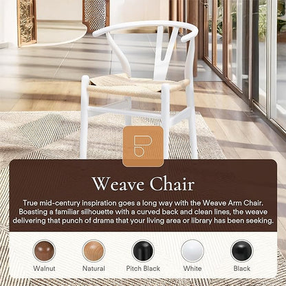 POLY &amp; BARK Weave Dining Chairs – Set of 2 - White