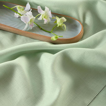 100% Pure Linen Lettuce Green Table Runner 14 x 120 Inch