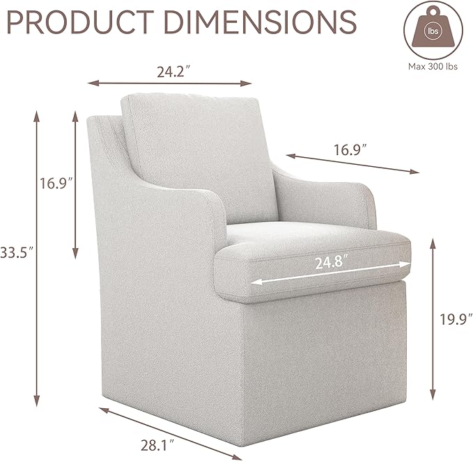 Linen Upholstered Dining Chair - Light Gray