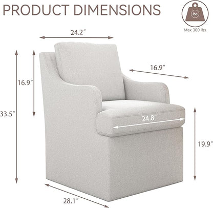 Linen Upholstered Dining Chair - Light Gray