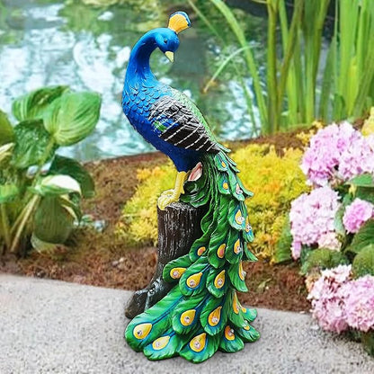 Solar LED Peacock Garden Sculpture