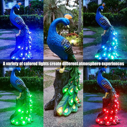 Solar LED Peacock Garden Sculpture