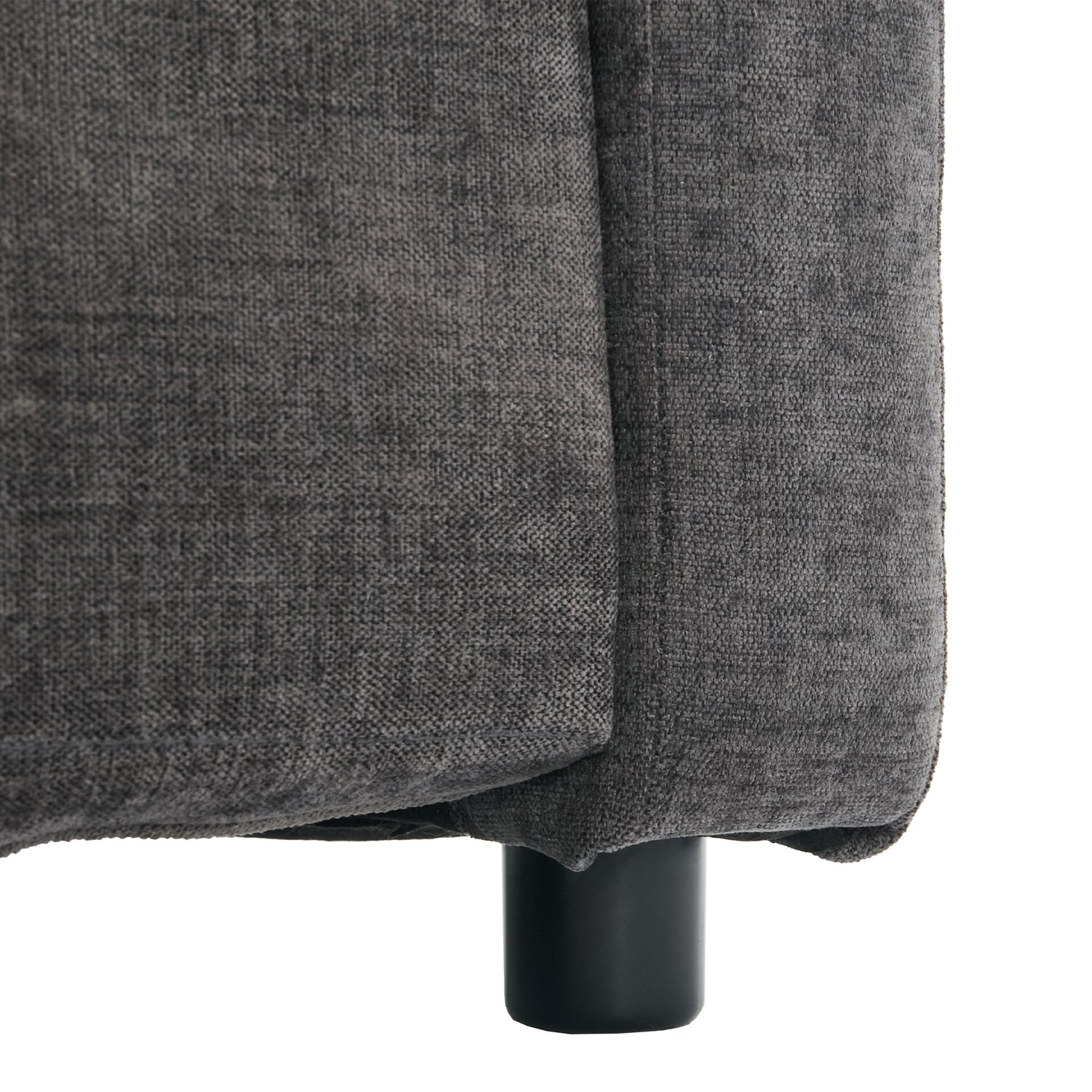 Cozy Upholstered Oversized 3-Seater Cloud Sofa in Dark Gray