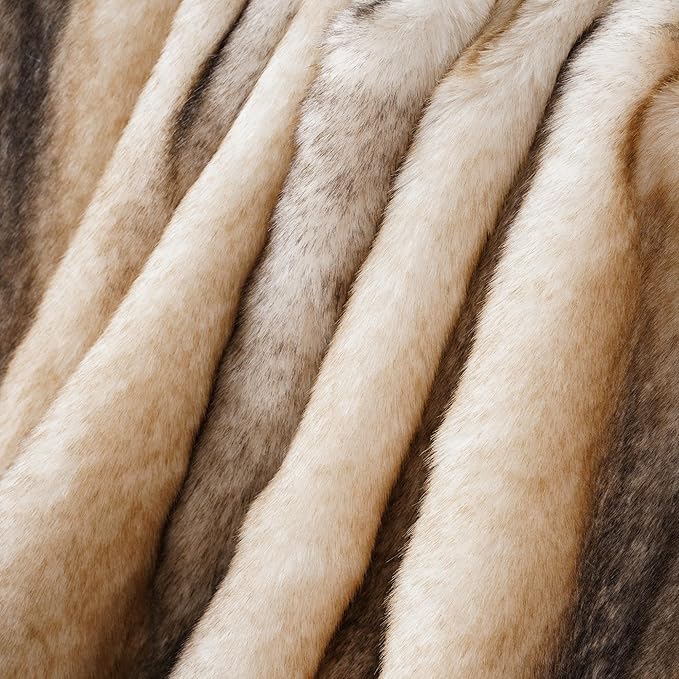 Cozy Faux Mink Fur Throw Blanket - 50 x 60
