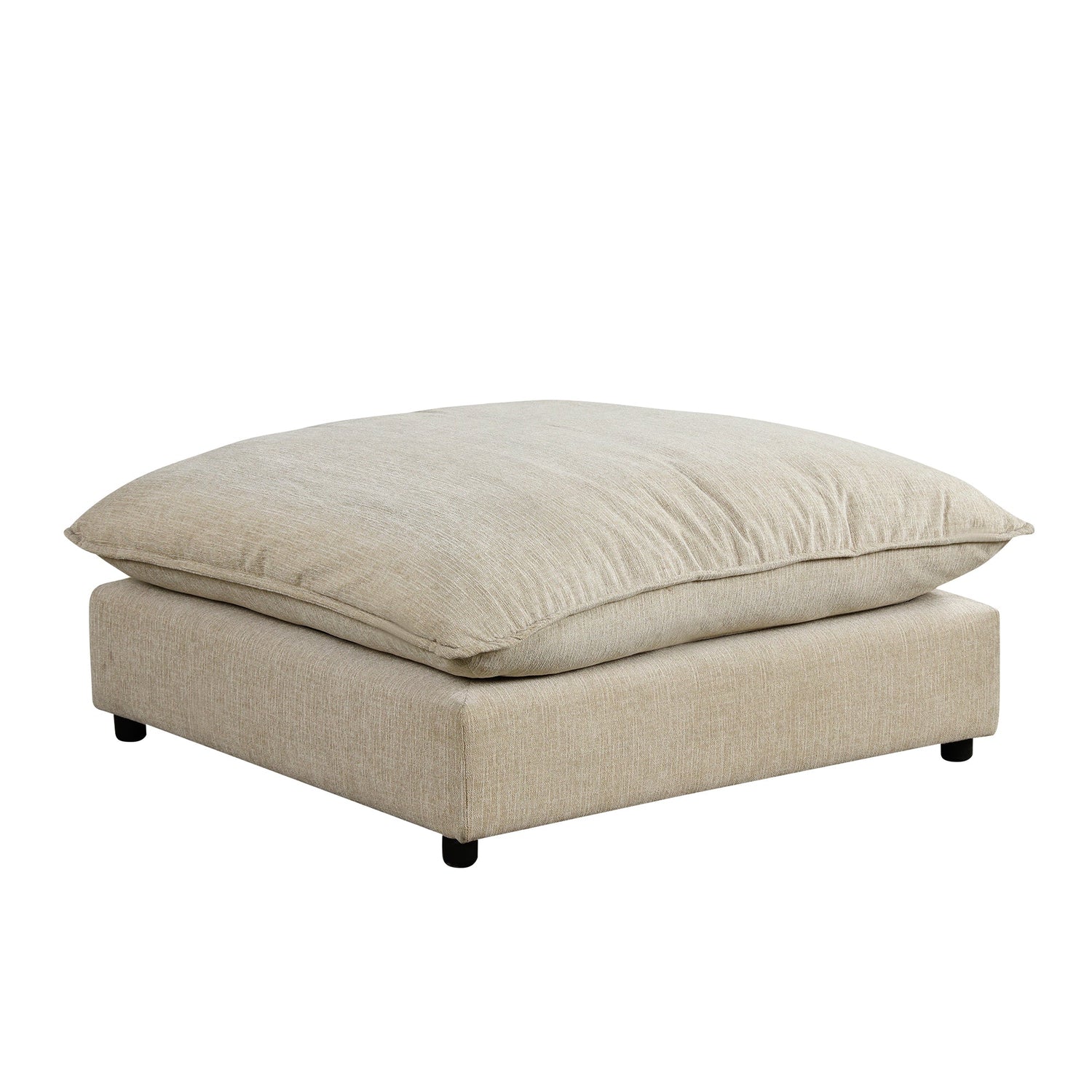 Chenille Upholstered Cloud Sofa Modular Sectional - Beige