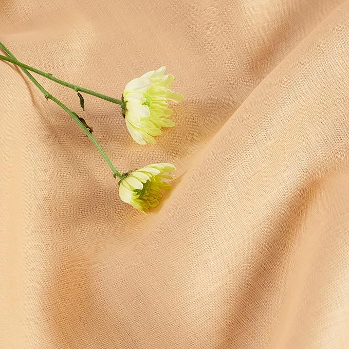 100% Pure Linen Table Runner - 14 x 36 Inch, Peach