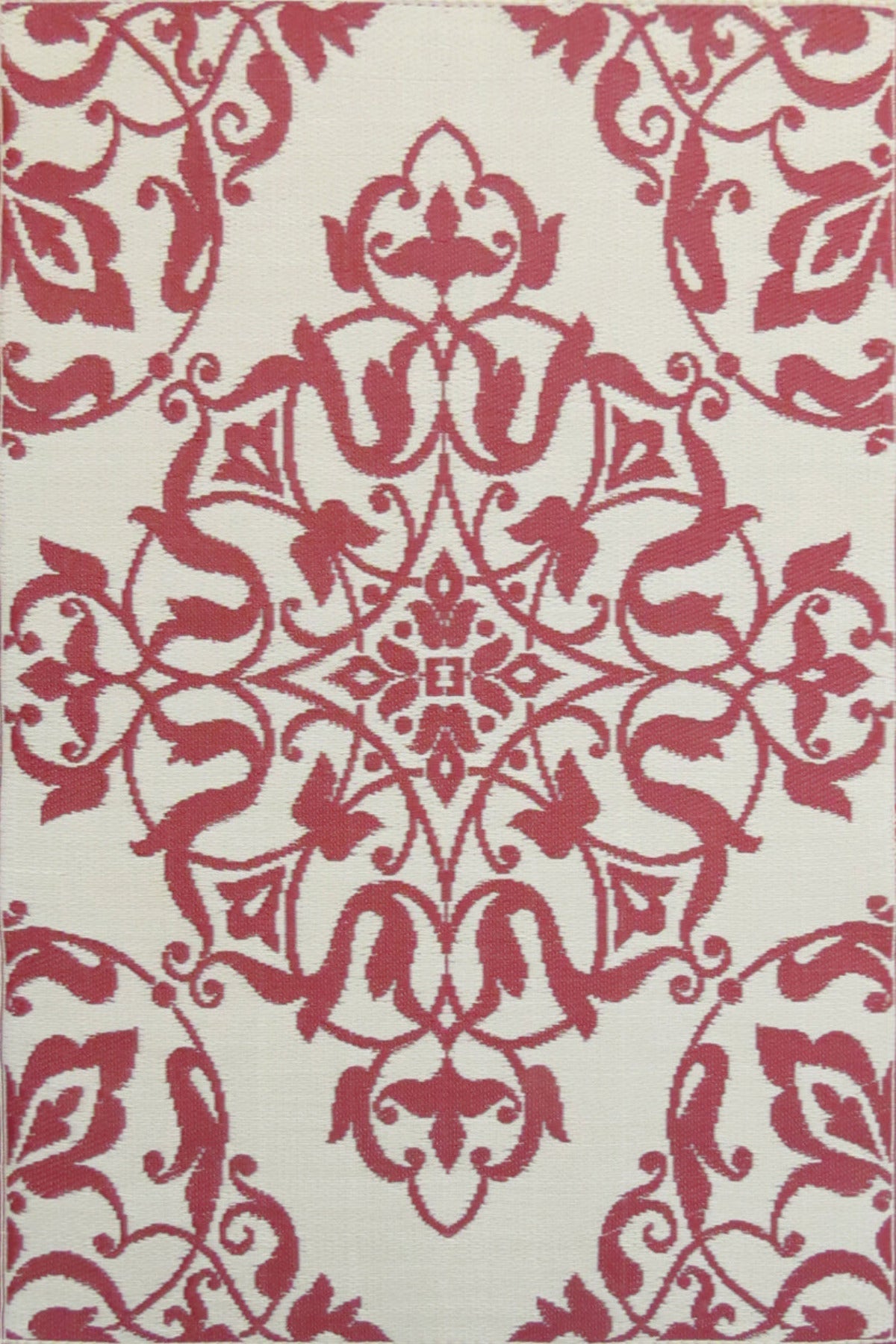 New Wrought Iron Deep Red Outdoor Mat