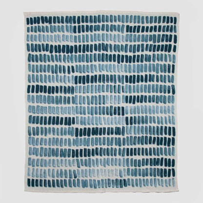 Watercolor by Kelly Harris Smith - Cotton Sustainable Knit Patterned Throw Blanket