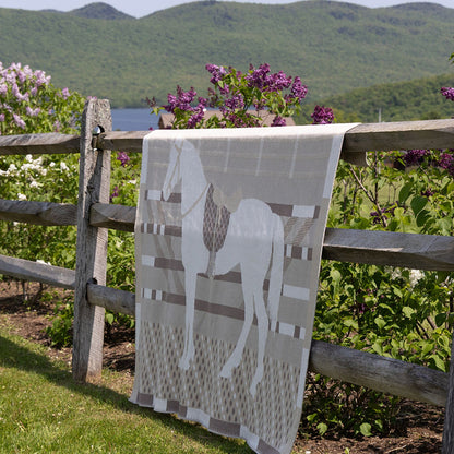 Equestrian Cheval - Cotton Sustainable Knit Patterned | Stripes Throw Blanket