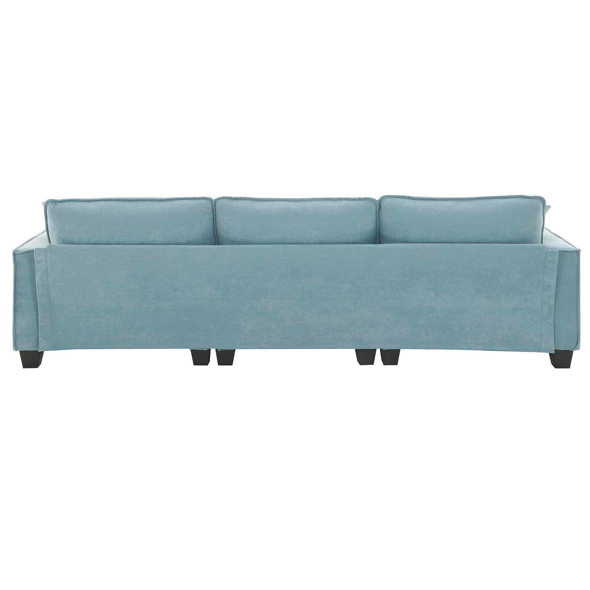 Modern Reversible Sofa Sectional in Sky Blue
