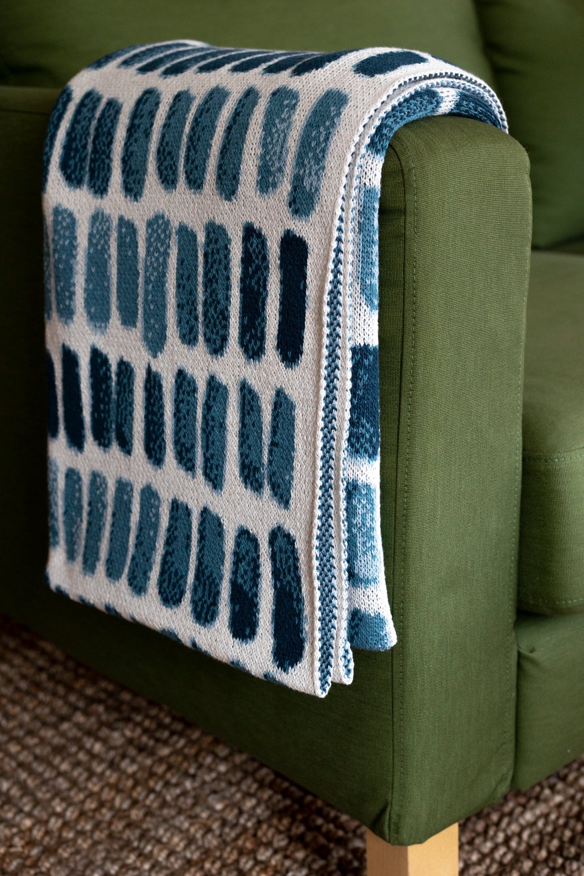 Watercolor by Kelly Harris Smith - Cotton Sustainable Knit Patterned Throw Blanket