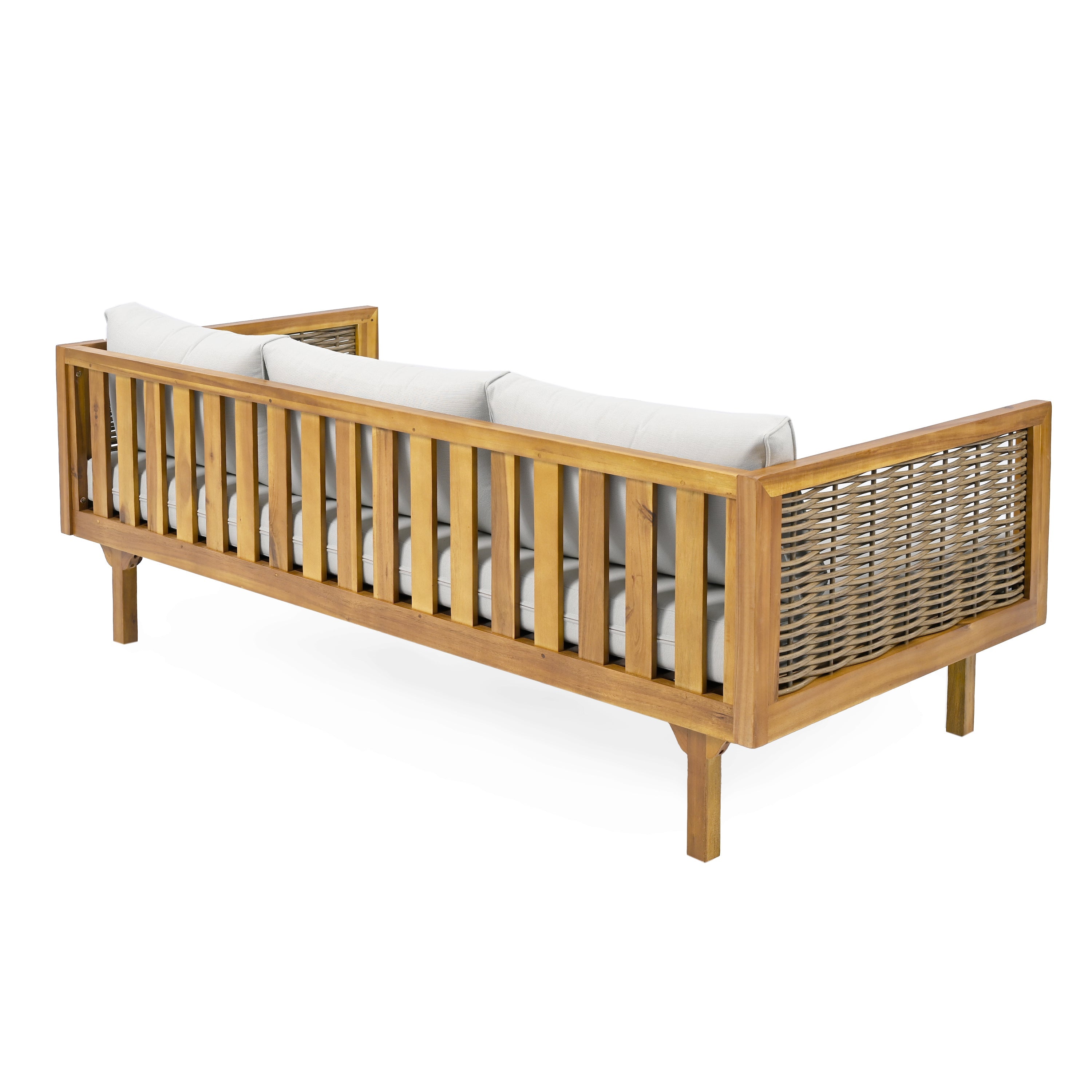 2 Piece Set - CLAREMONT 3 SEATER DAYBED + ACACIA WOOD TABLE