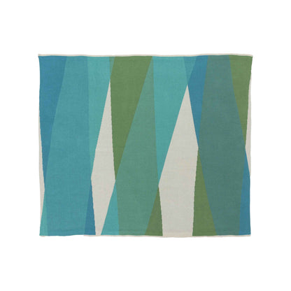 Poly Refractions - Indoor|Outdoor Sustainable Knit Modern Throw Blanket