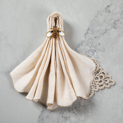 Elegant Bee Napkin Rings - Set of 4