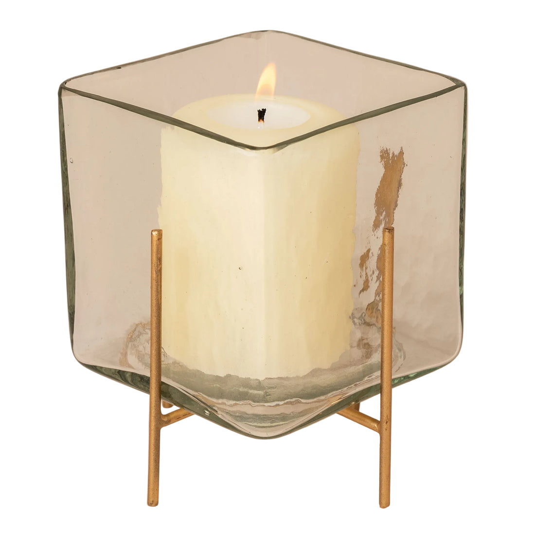 Square Glass Tea Light Holder
