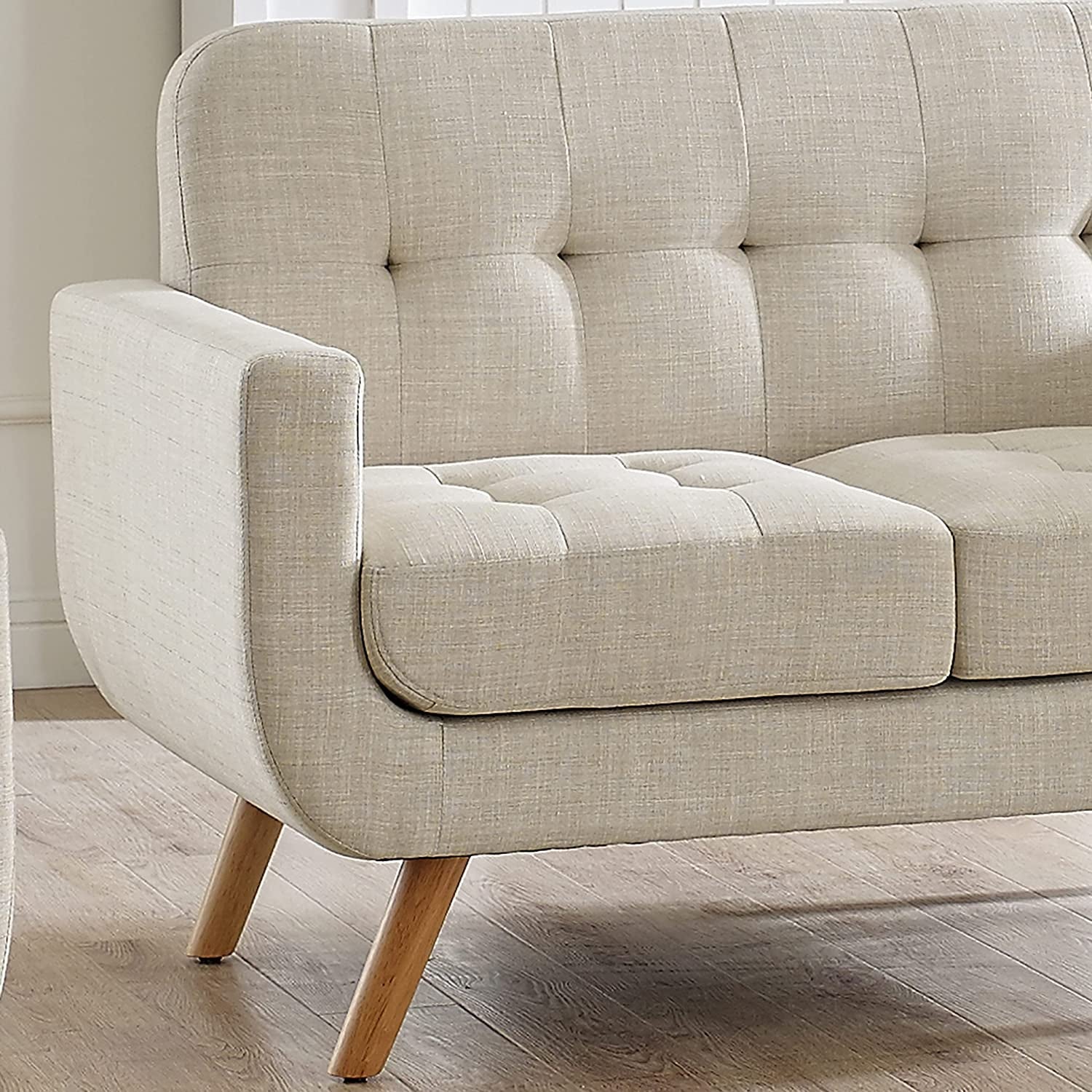 Beige Accent Armchair For Living Room Modern Design