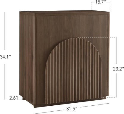 Walnut Sideboard Buffet Cabinet
