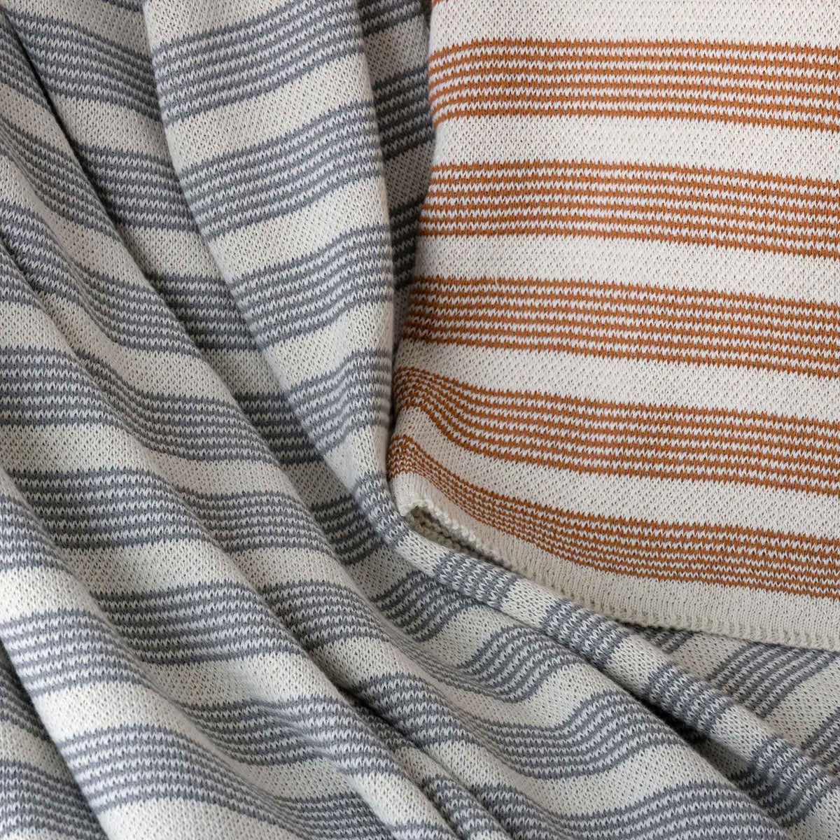Poly Pinstripe - Indoor|Outdoor Sustainable Knit Minimalist Throw Blanket