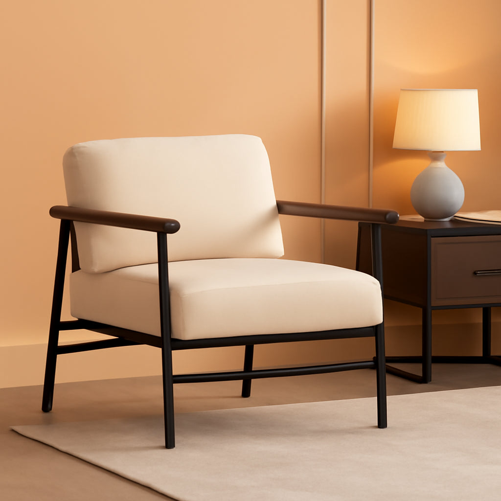 Contemporary Accent Chair in Linen