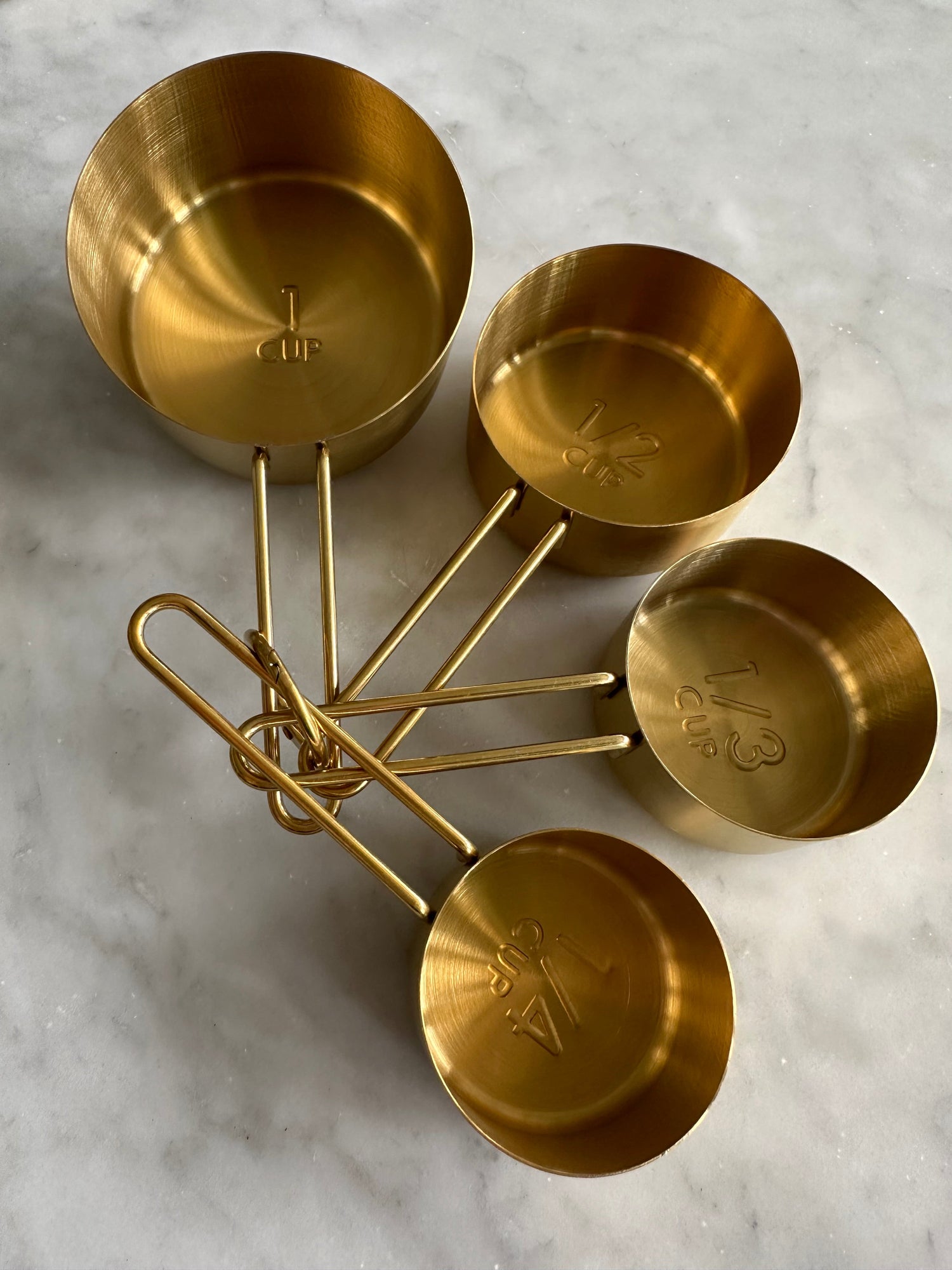 Solid Gold Measuring Cups &amp; Spoons, Set of 9