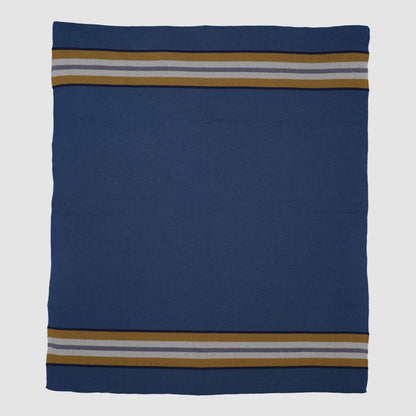 Camp Stripe - Cotton Sustainable Knit Throw Blanket Fall Rustic Gift