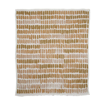 Watercolor by Kelly Harris Smith - Cotton Sustainable Knit Patterned Throw Blanket