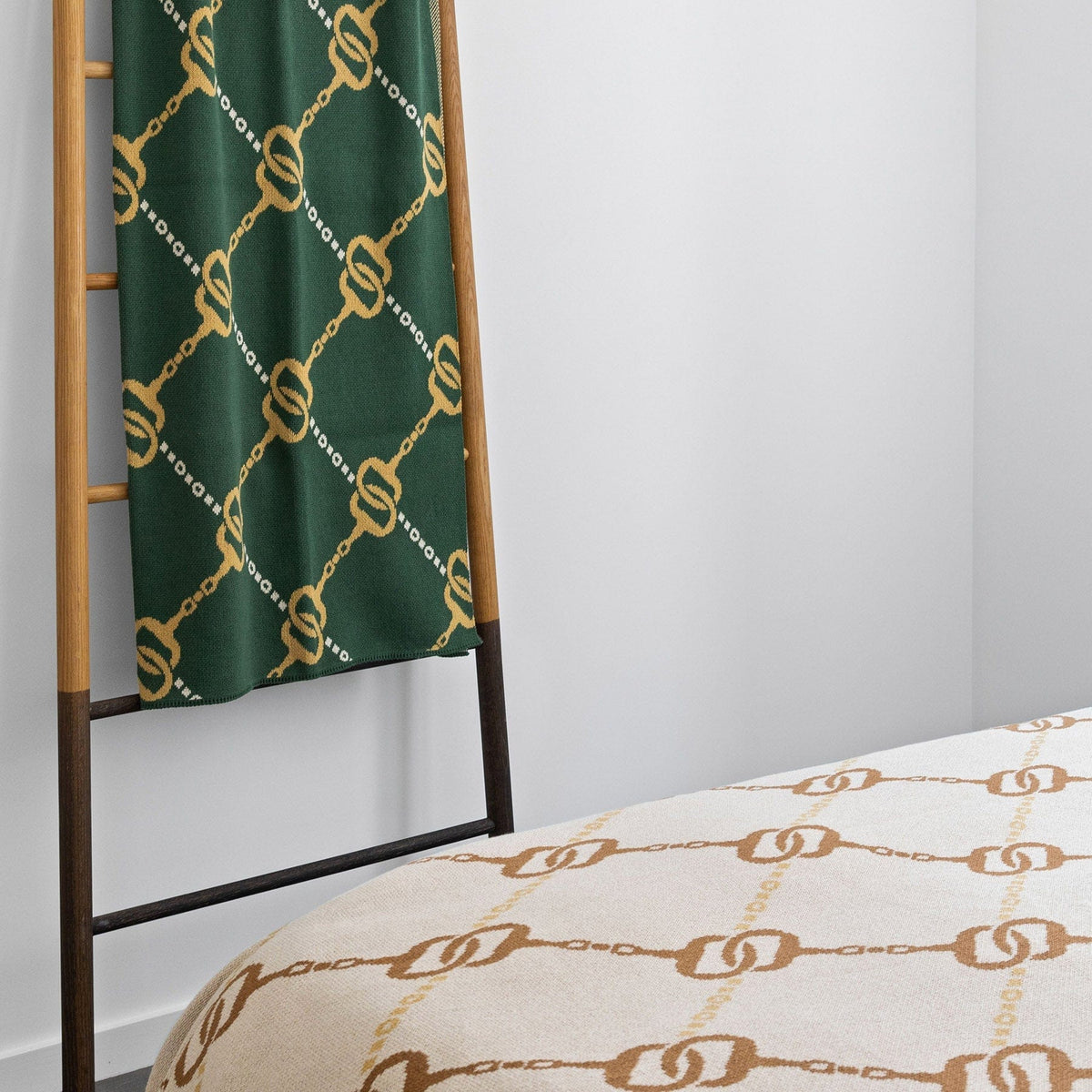 Equestrian House of Bits - Cotton Sustainable Knit Throw Blanket