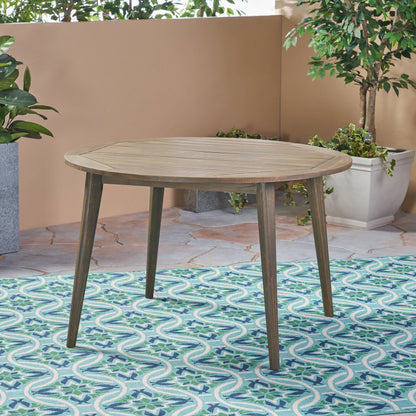 STAMFORD 47" Outdoor Dining Table - Grey Acacia Wood